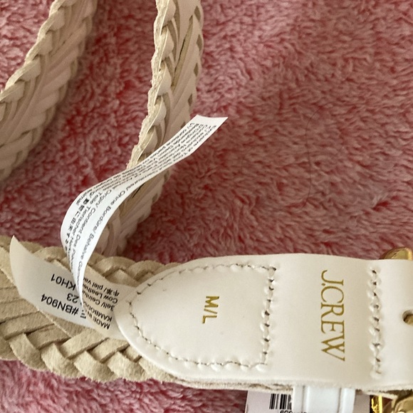 J. Crew White Braided Belt with Gold Buckle - Picture 4 of 5
